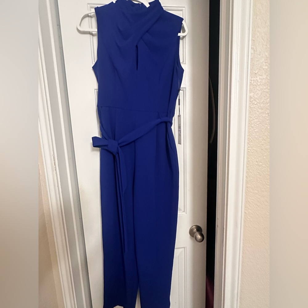 New Calvin Klein Royal blue cut out jumpsuit Sz.6
